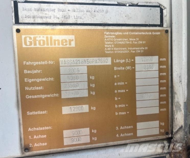 Gföllner SPL2 Semirremolques de plataformas planas/laterales abatibles