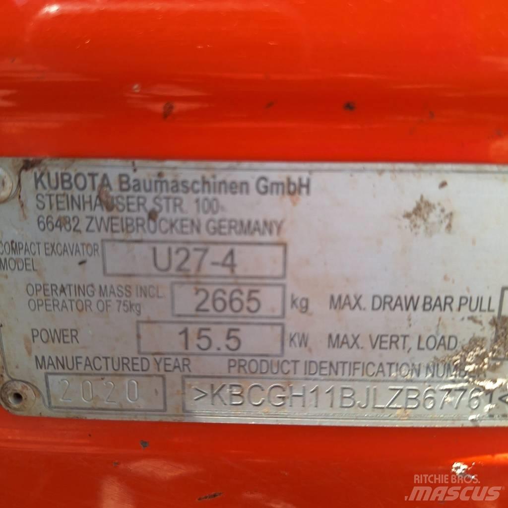 Kubota U 27-4 Mini excavadoras < 7t