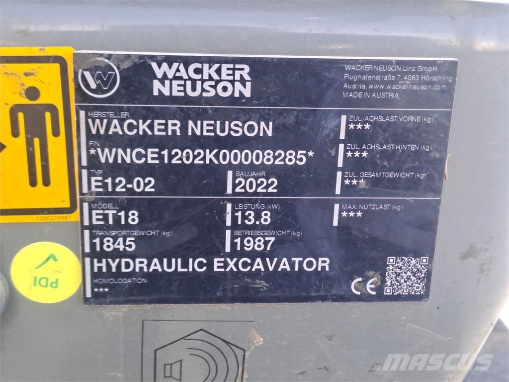 Wacker Neuson ET18 Excavadoras de cadenas
