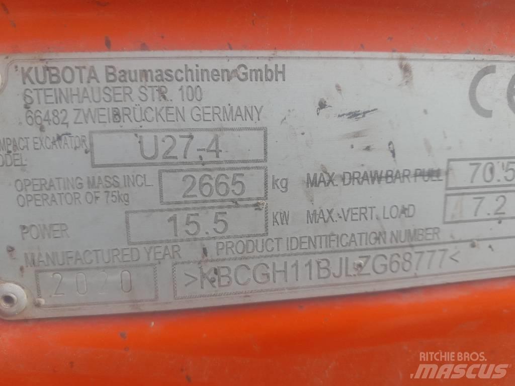 Kubota U 27-4 Mini excavadoras < 7t