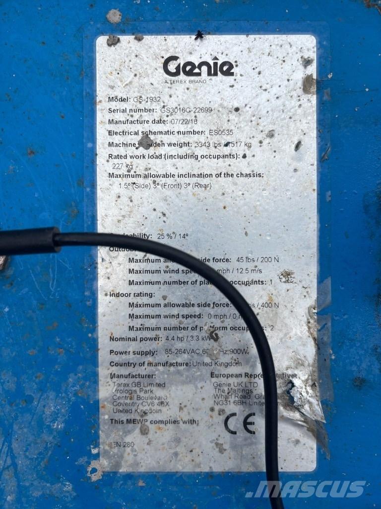 Genie GS 1932 Plataformas tijera