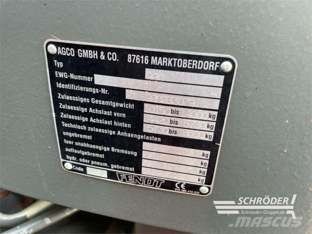 Fendt 920 VARIO Tractores