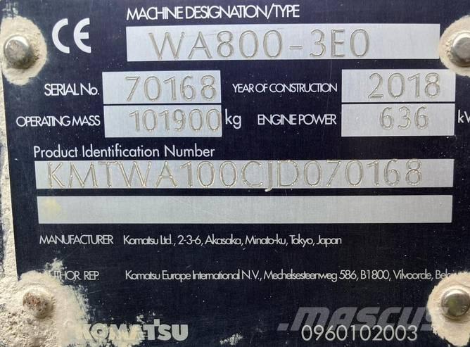 Komatsu WA 800-3 Cargadoras sobre ruedas