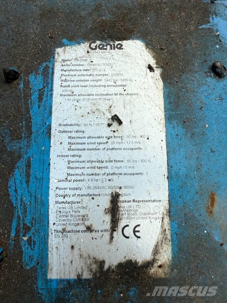 Genie GS2646 Plataformas tijera