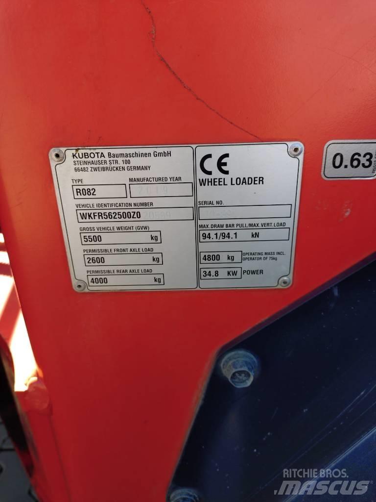 Kubota R 082 Cargadoras sobre ruedas