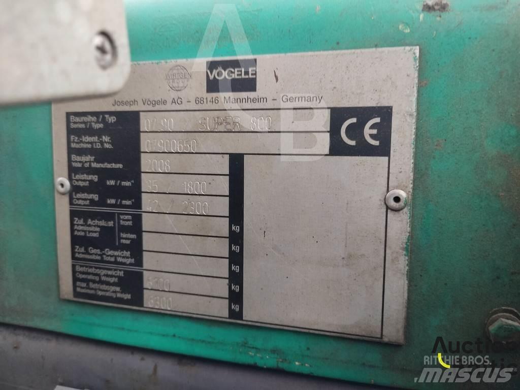 Vögele Super 800 Asfaltadoras