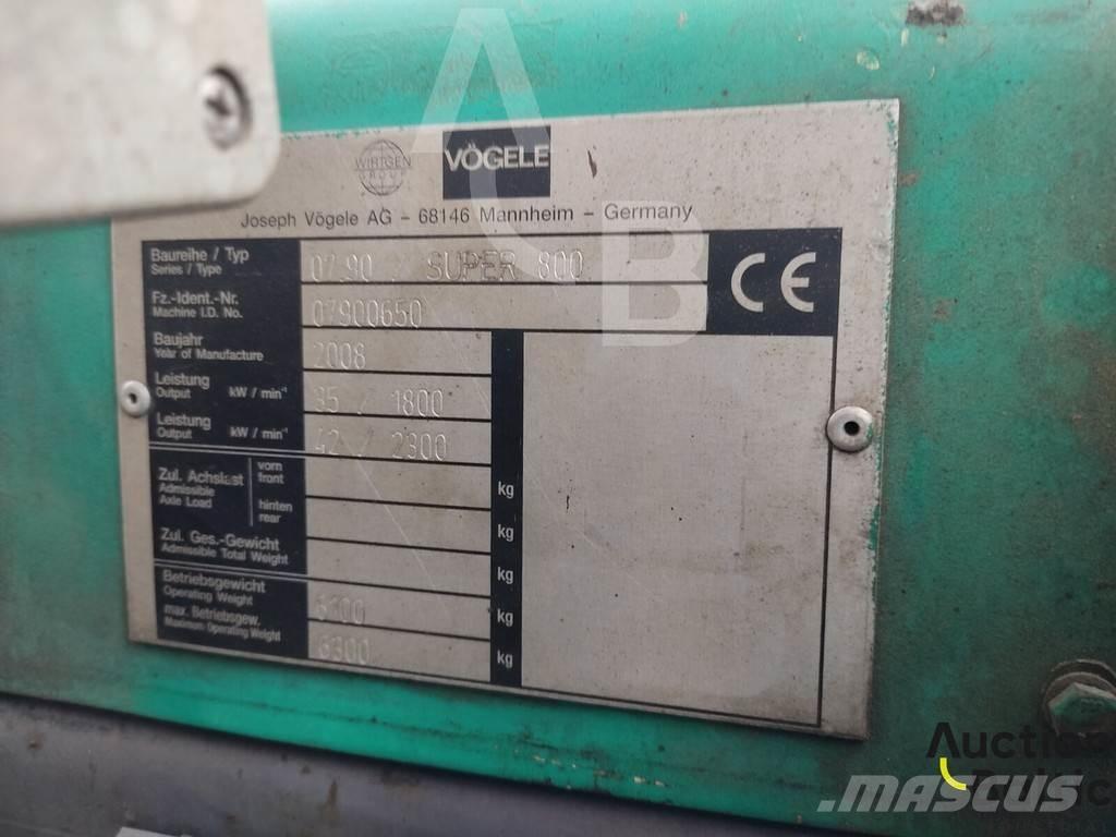 Vögele Super 800 Asfaltadoras