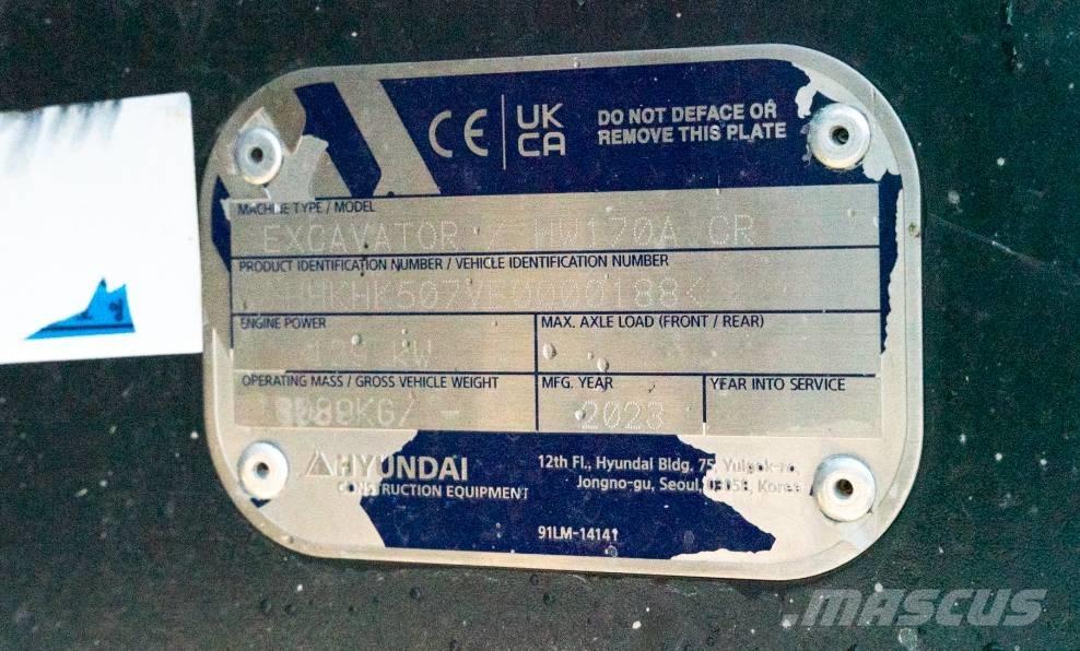 Hyundai HW 170 ACR Excavadoras de ruedas