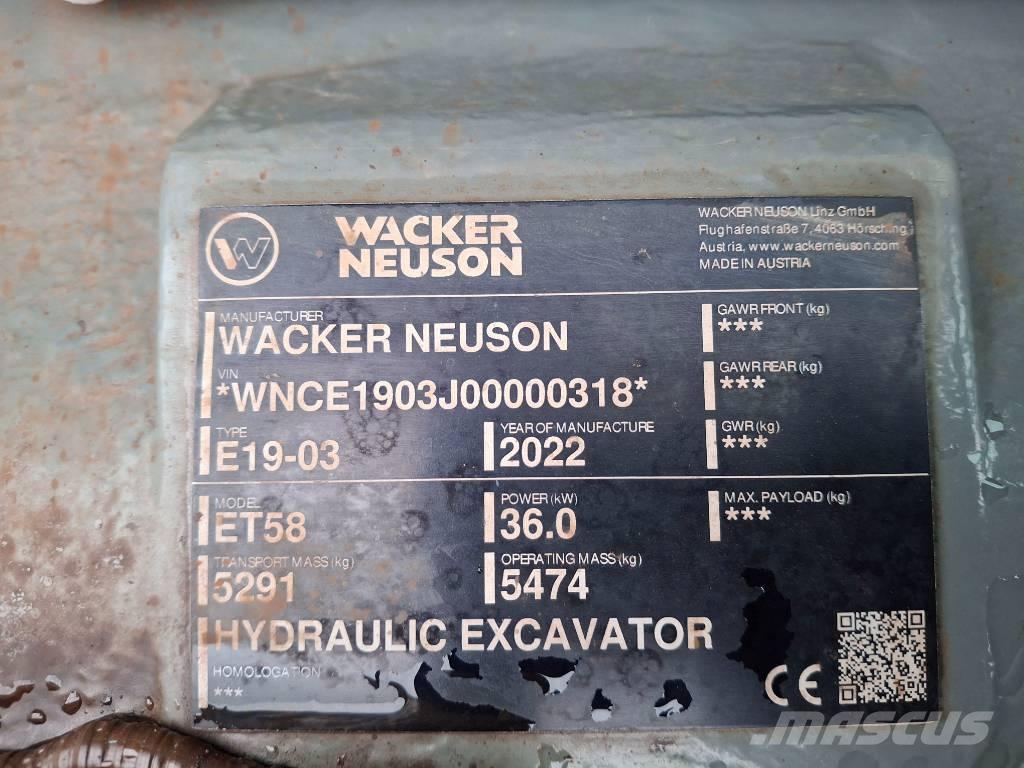 Wacker Neuson ET58 Excavadoras de cadenas
