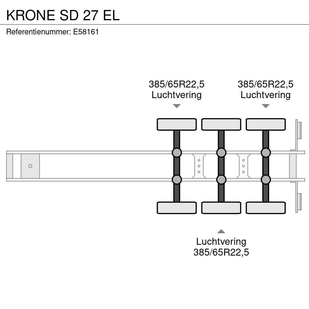Krone SD 27 EL Semirremolques de plataformas planas/laterales abatibles