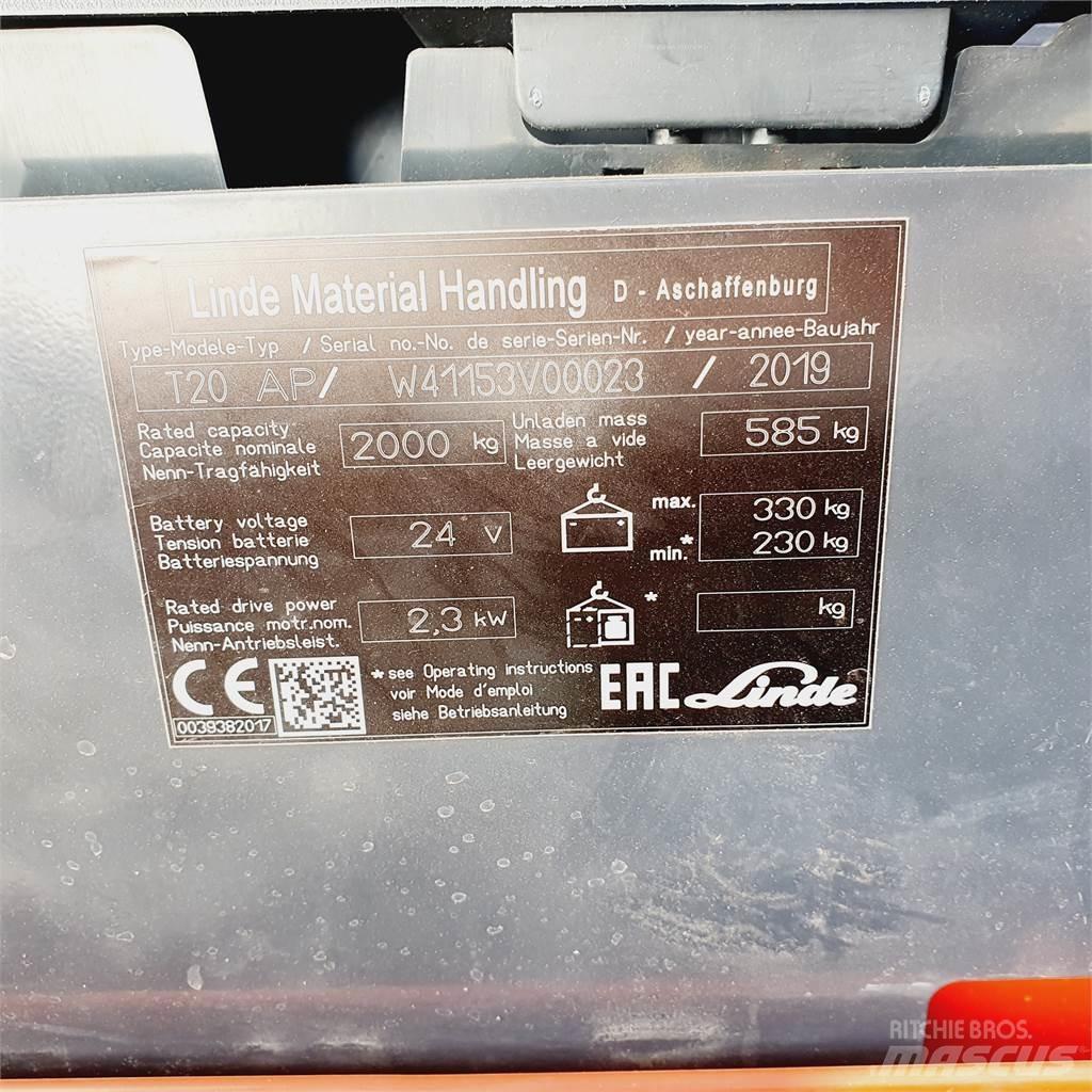 Linde T20AP Narrow Transpaletas Electricas