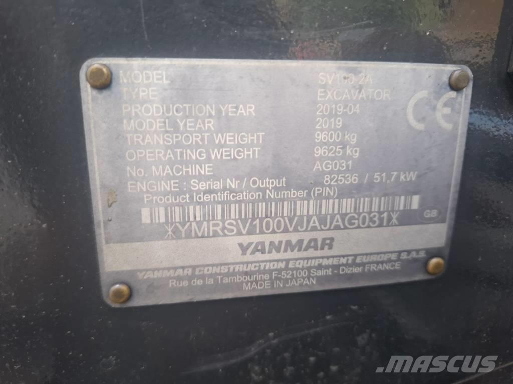 Yanmar SV 100-2A Excavadoras 7t - 12t