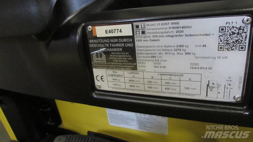 Hyster J1.6XNT MWB Carretillas de horquilla eléctrica