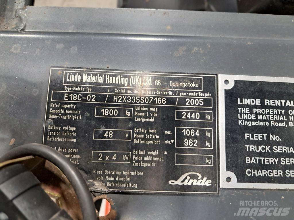 Linde E18C-02 Carretillas de horquilla eléctrica