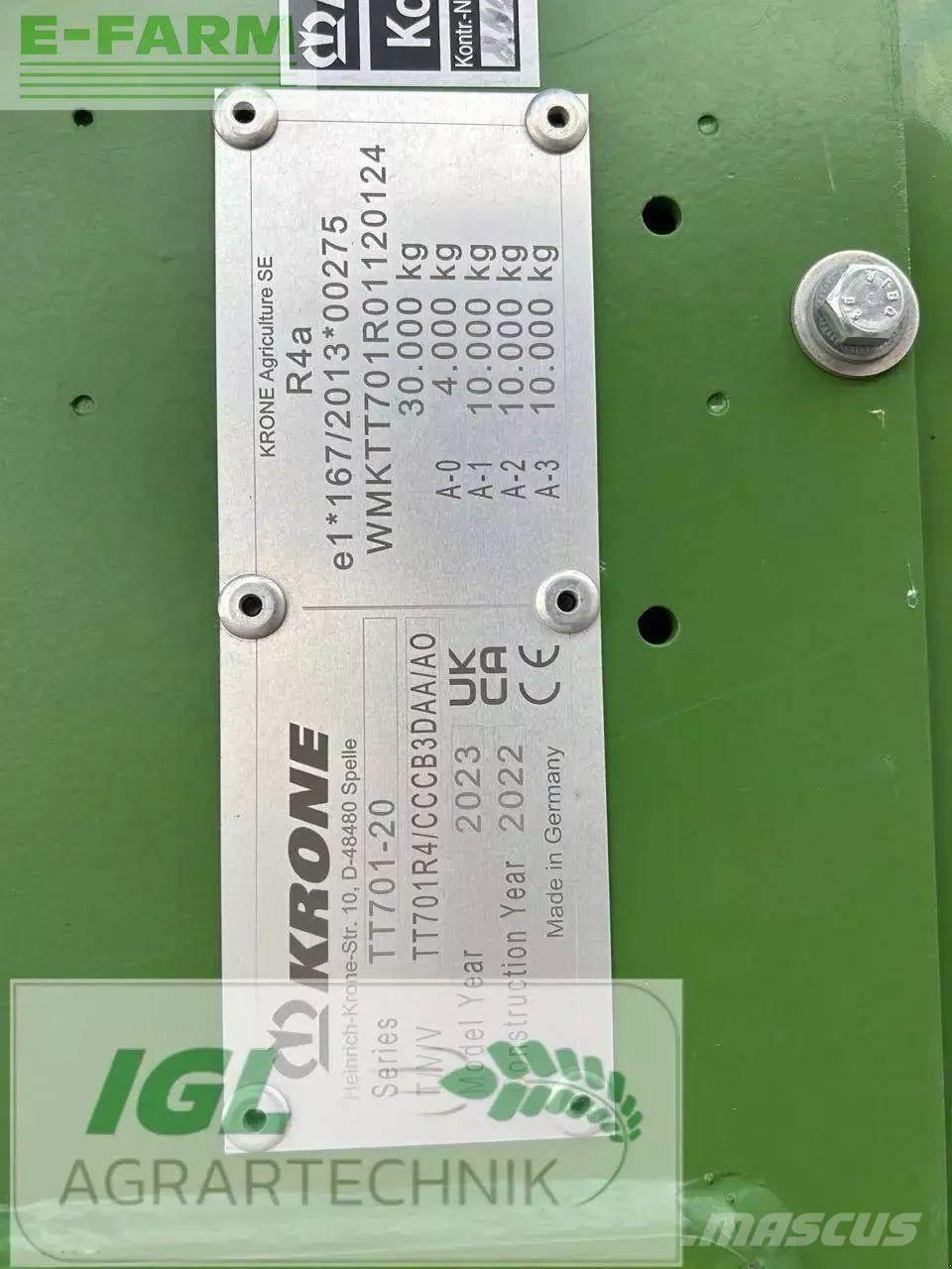 Krone tx 560 Remolque para grano