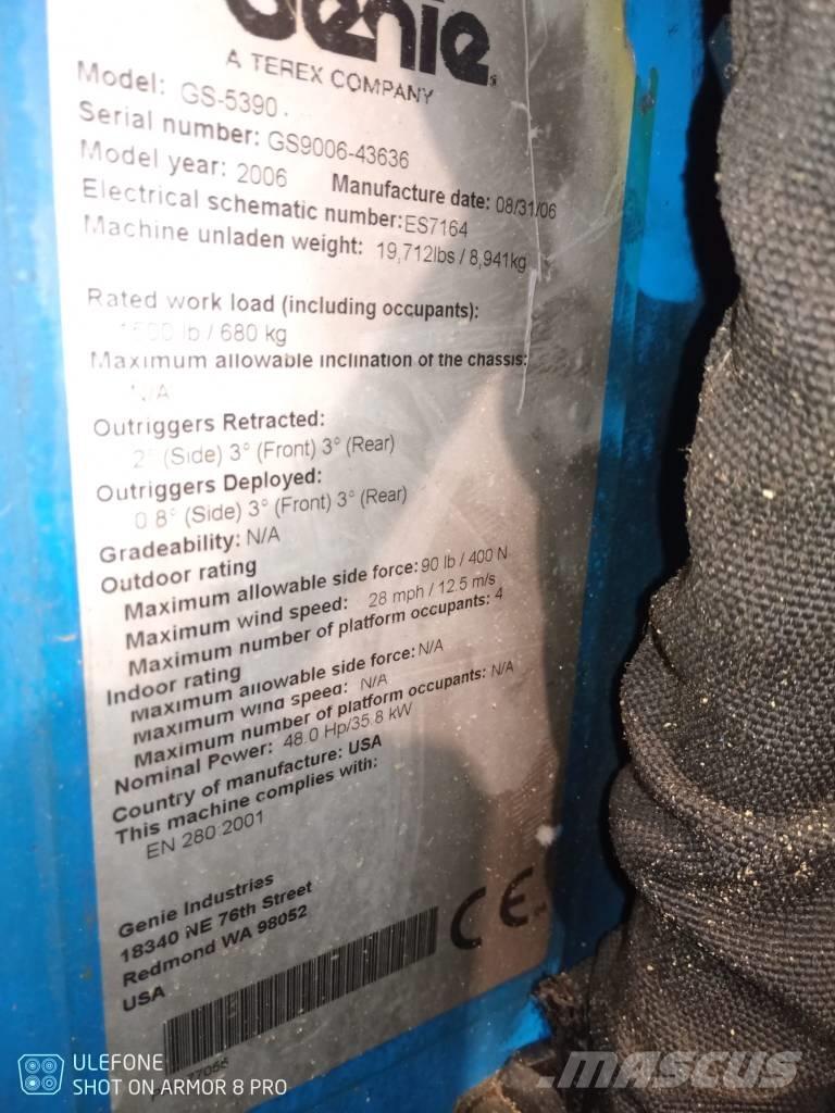 Genie GS 5390 RT Plataformas tijera