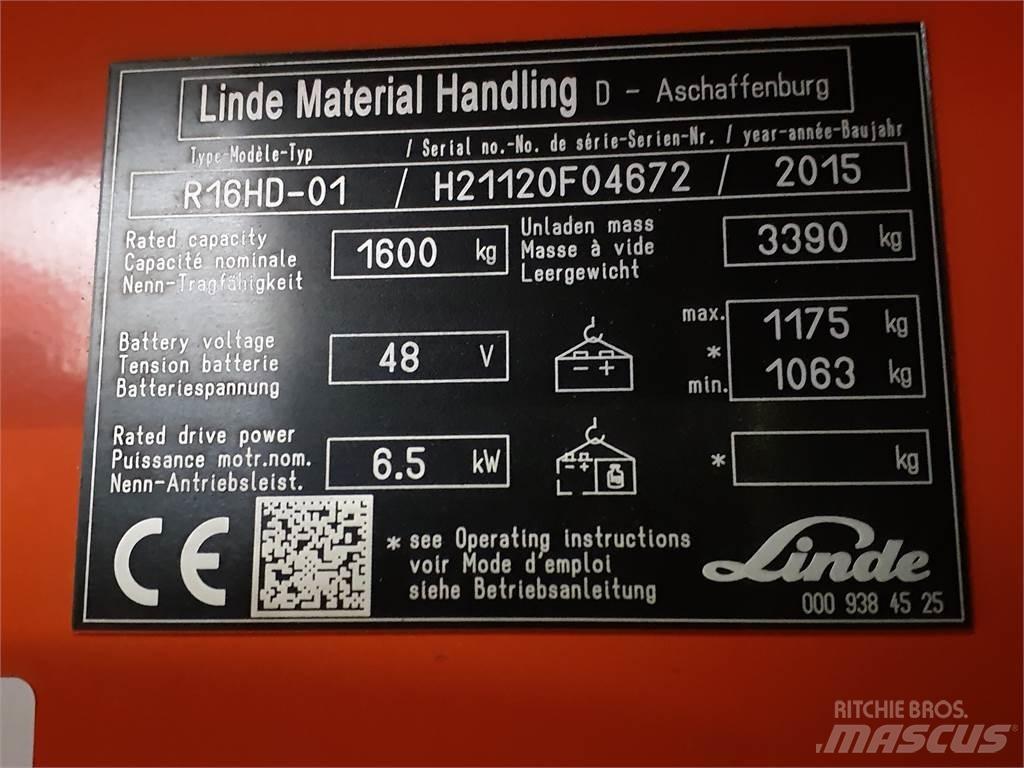 Linde R16HD Carretillas retráctiles