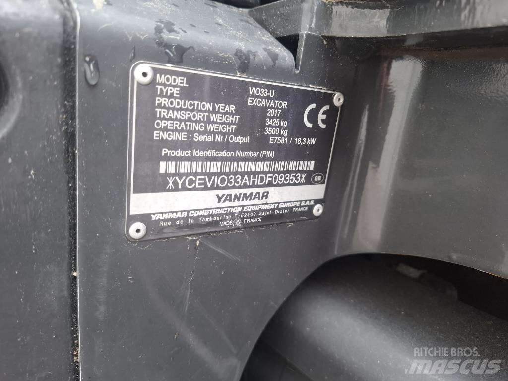 Yanmar Vio 33 U Mini excavadoras < 7t
