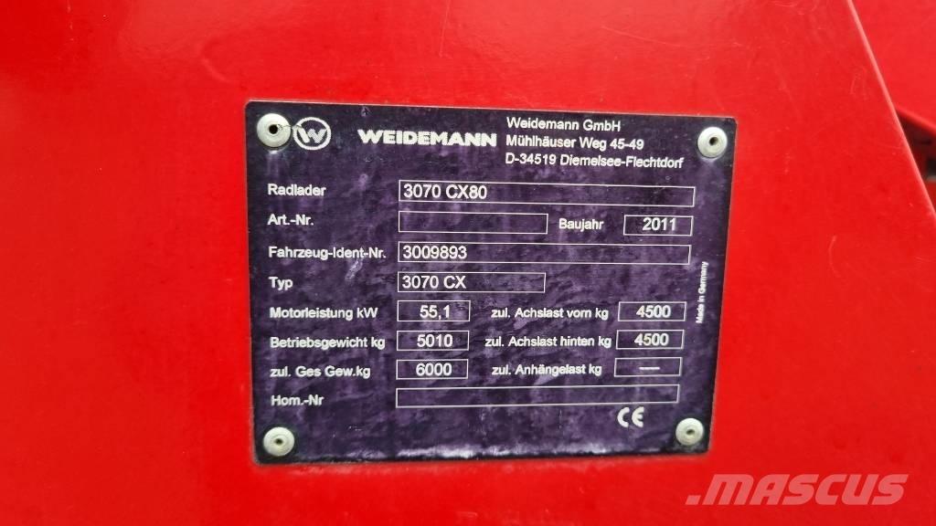 Weidemann 3070CX60 Cargadoras sobre ruedas