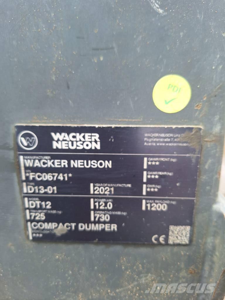 Wacker Neuson DT 12 Dúmpers sobre orugas