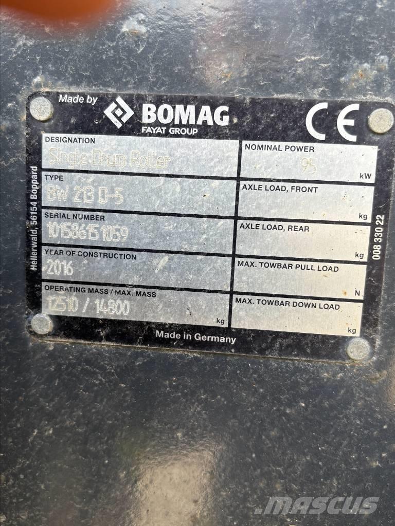 Bomag BW213D-5 Rodillos de un solo tambor