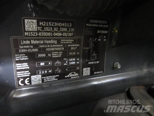 Linde E30H Carretillas de horquilla eléctrica
