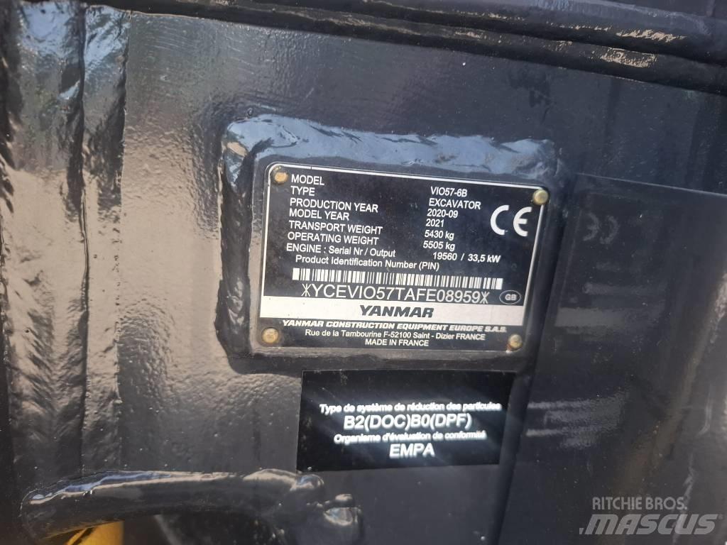 Yanmar vio 57-6B Mini excavadoras < 7t