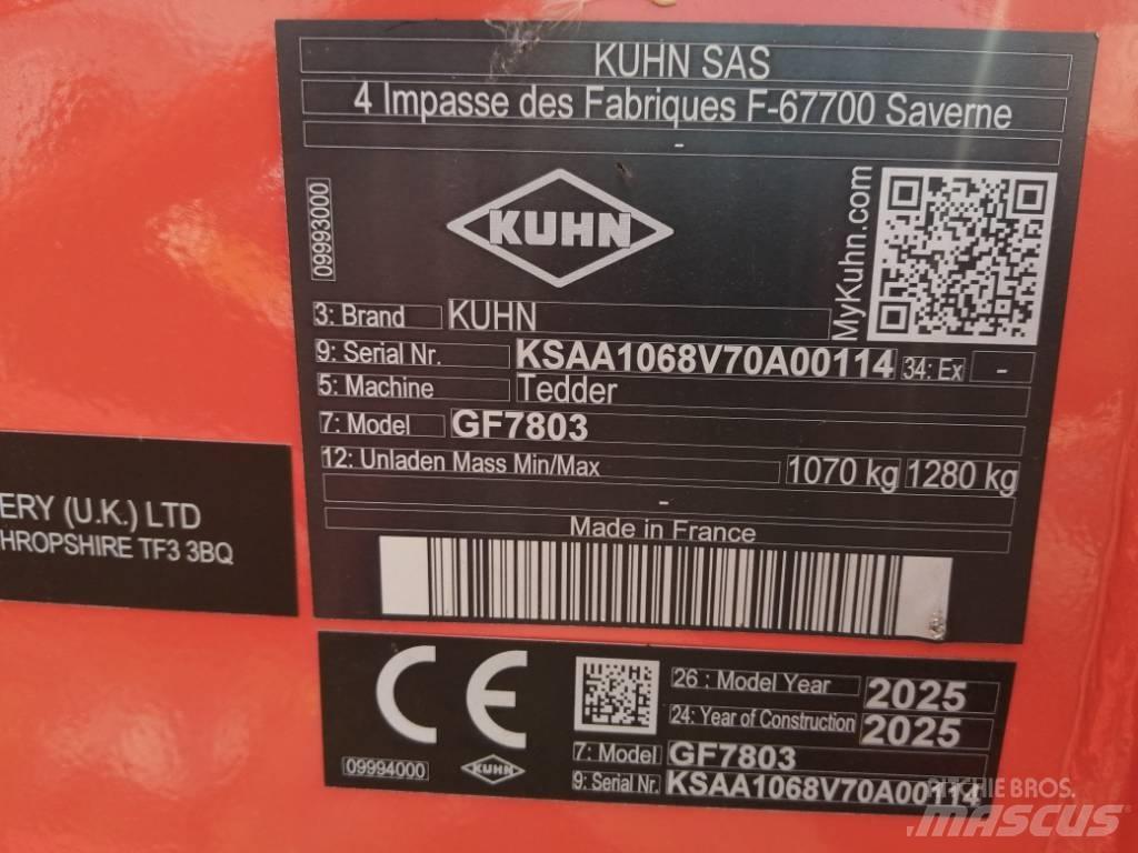 Kuhn GF7803 Rastrillos y henificadores