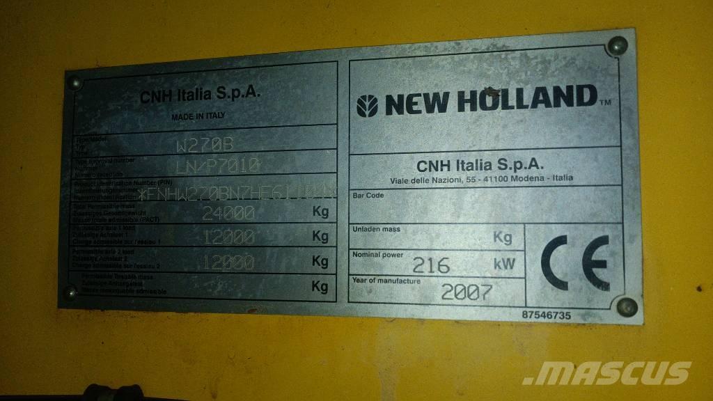 New Holland W 270 B Cargadoras sobre ruedas