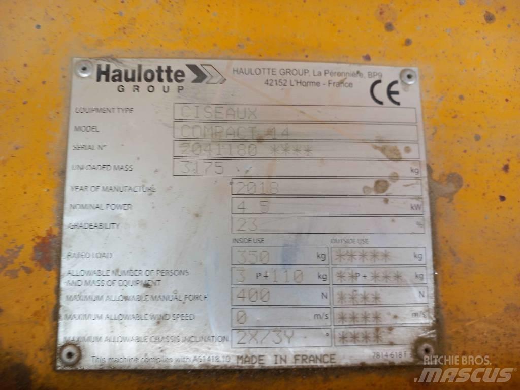 Haulotte Compact 14 Plataformas tijera
