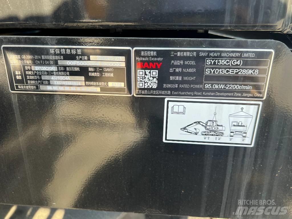 Sany SY 135 C Excavadoras de cadenas