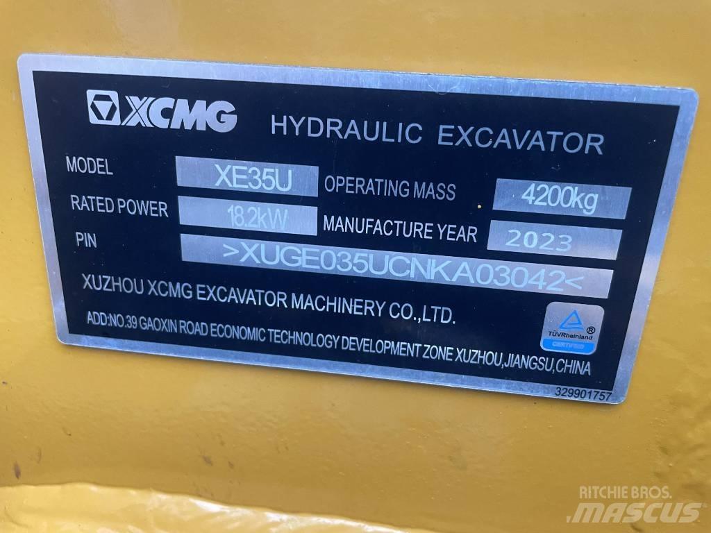 XCMG XE 35 U Mini excavadoras < 7t