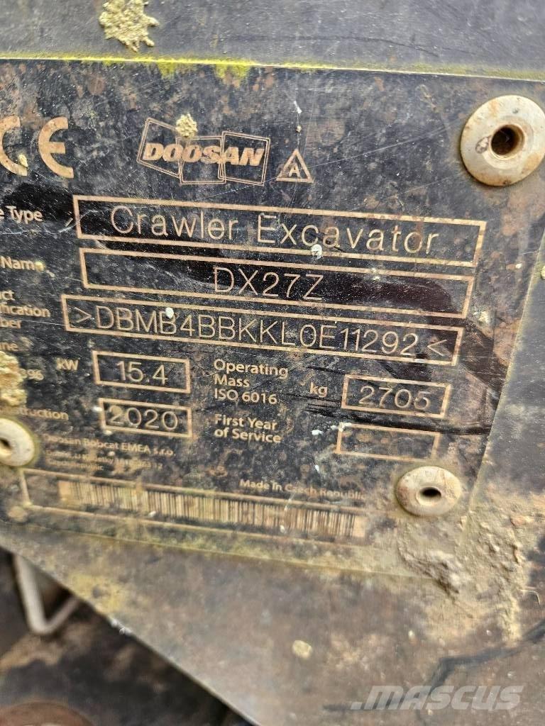 Doosan DX 27 Z Mini excavadoras < 7t