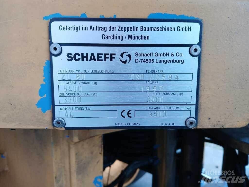 Schaeff ZL 80 Cargadoras sobre ruedas
