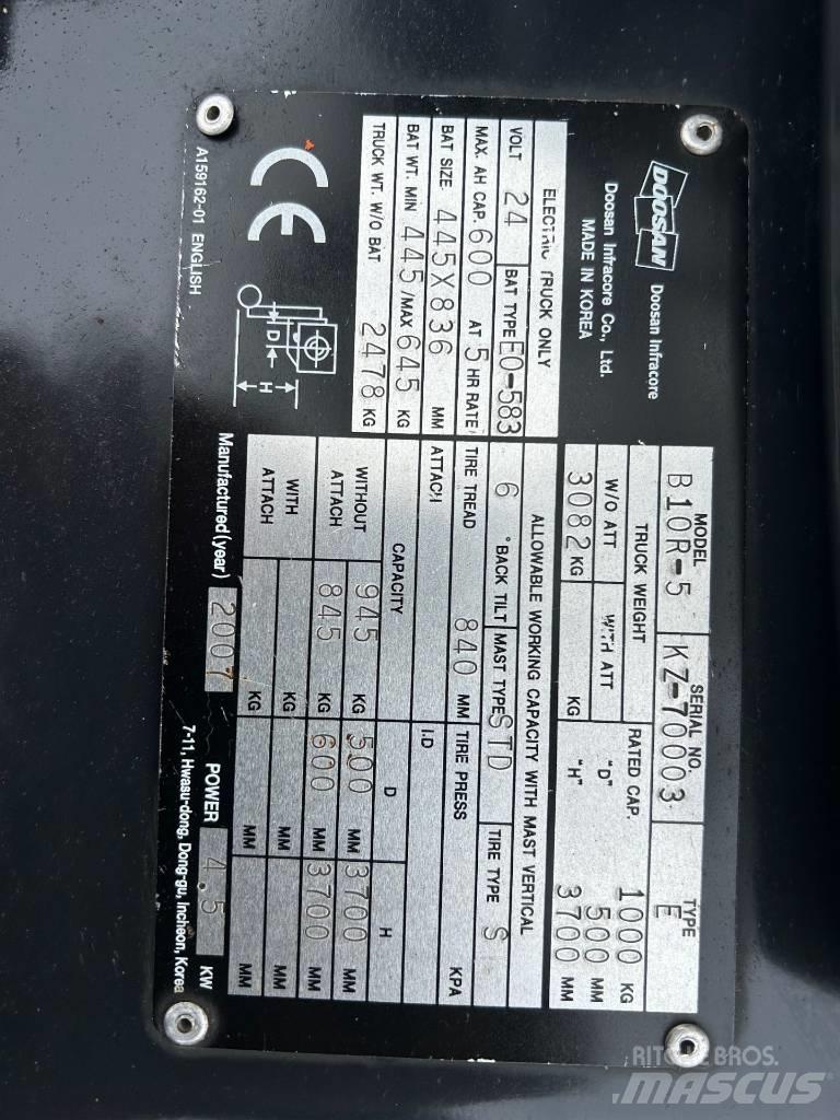 Doosan B10R-5 Carretillas de horquilla eléctrica