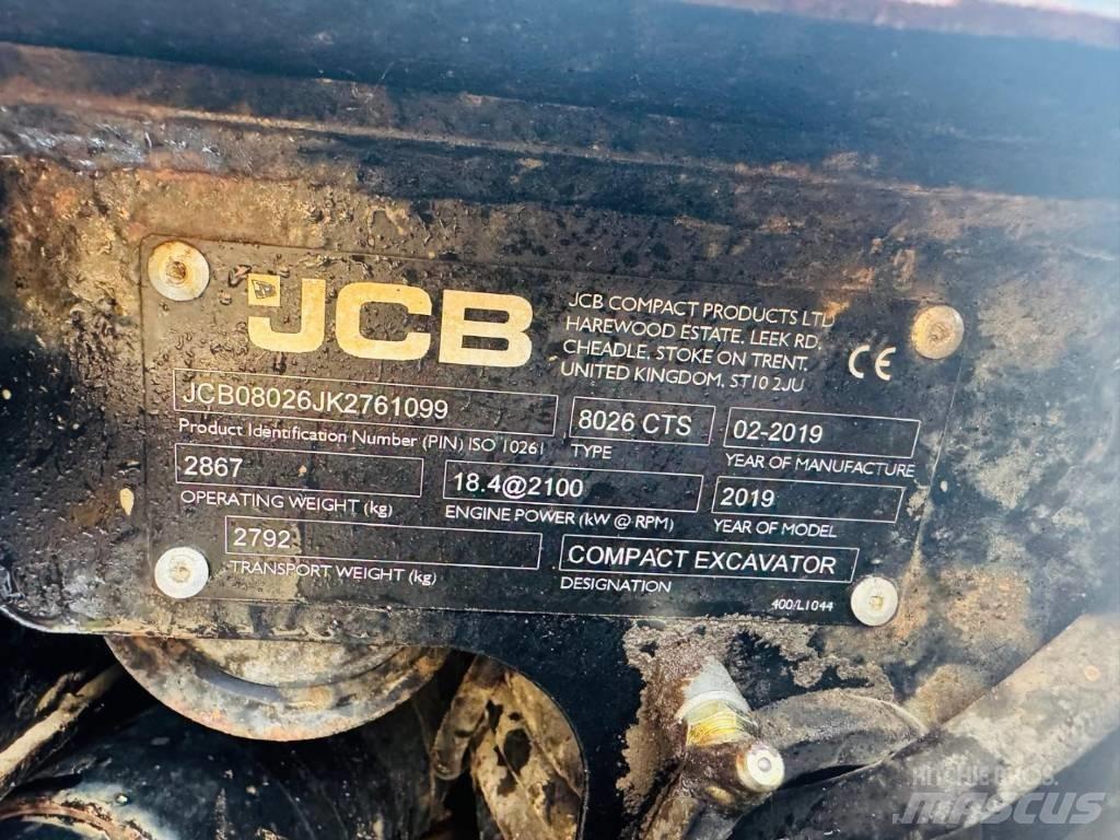 JCB 8026 CTS Mini excavadoras < 7t