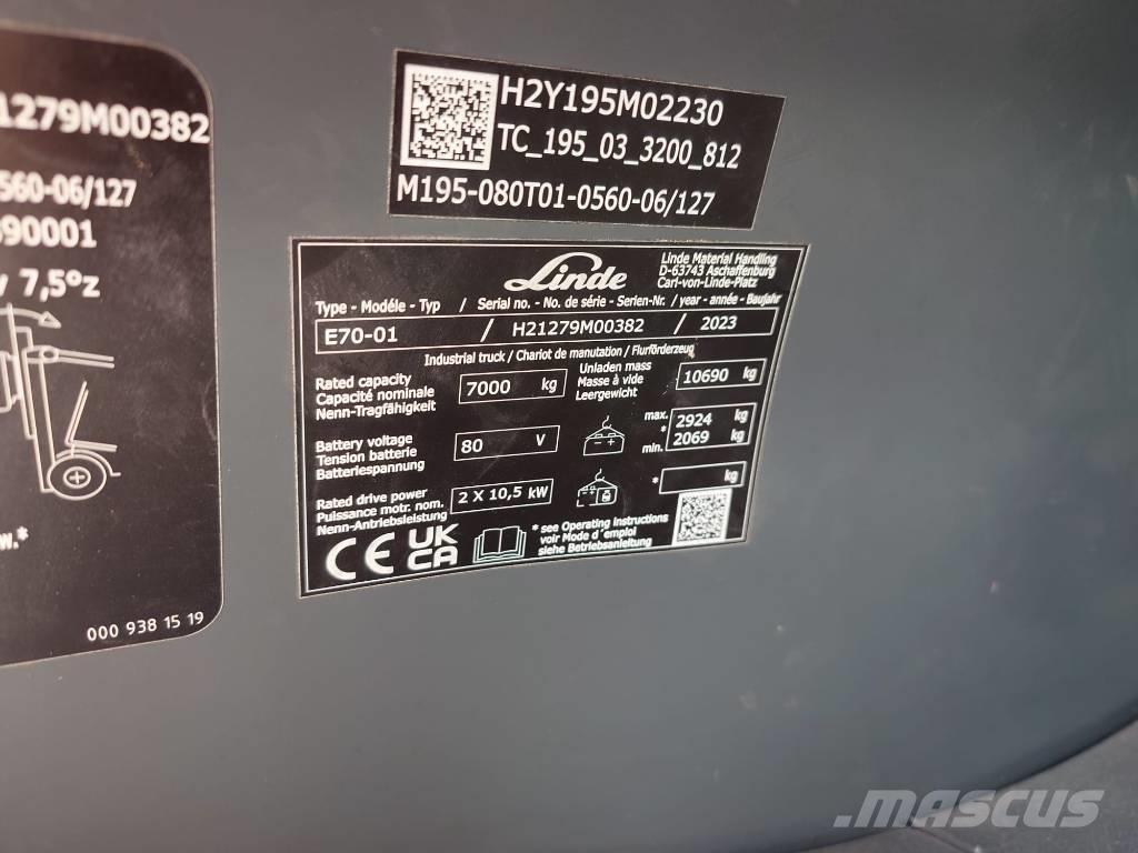 Linde E 70/1279 Carretillas de horquilla eléctrica