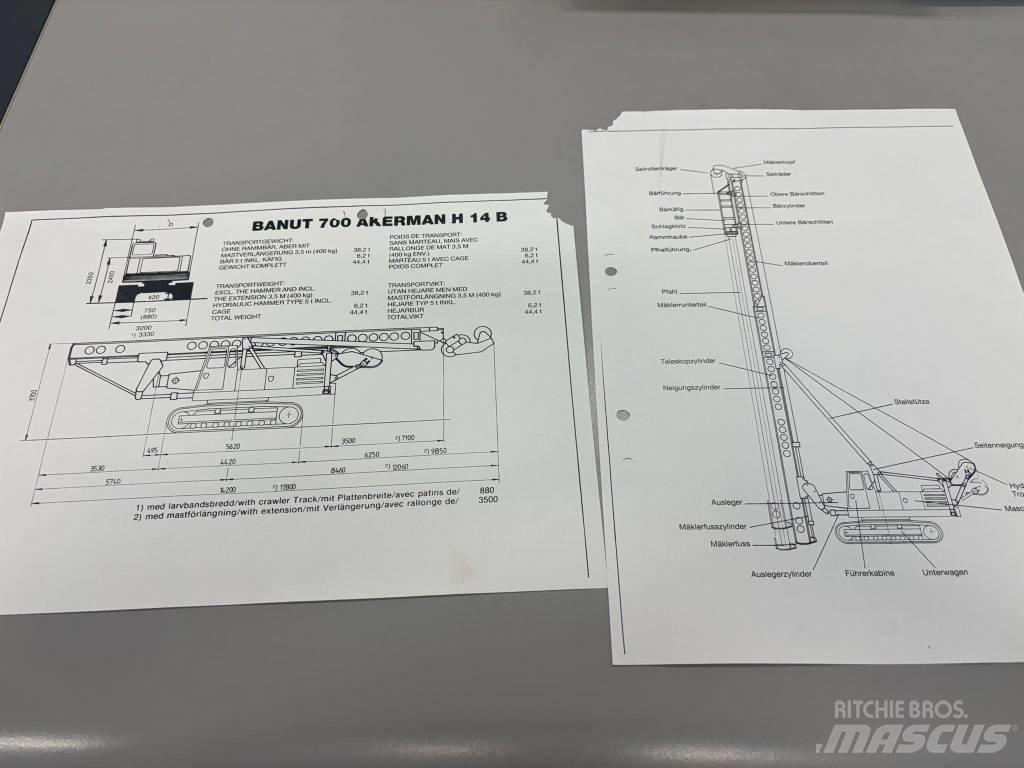 Åkerman Banut H14B Martillos neumáticos para pilotes