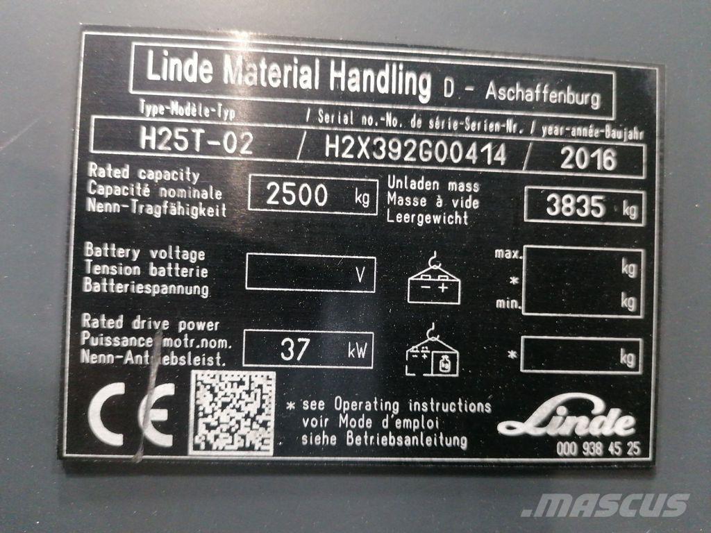 Linde H25T-02 Carretillas LPG