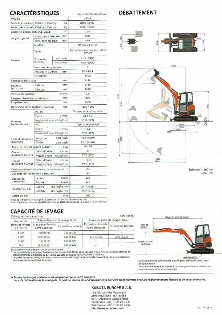 Kubota U 27-4 Mini excavadoras < 7t
