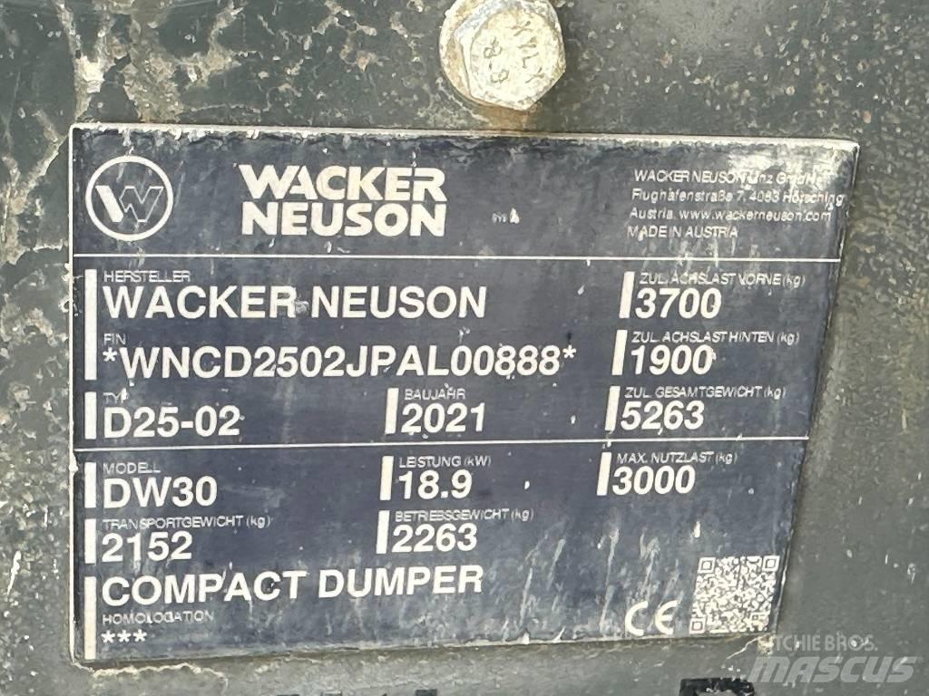 Wacker Neuson DW 30 Dúmpers de obra