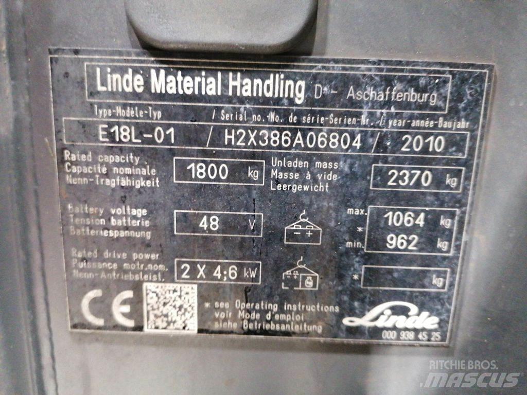Linde E18L-01 Carretillas de horquilla eléctrica