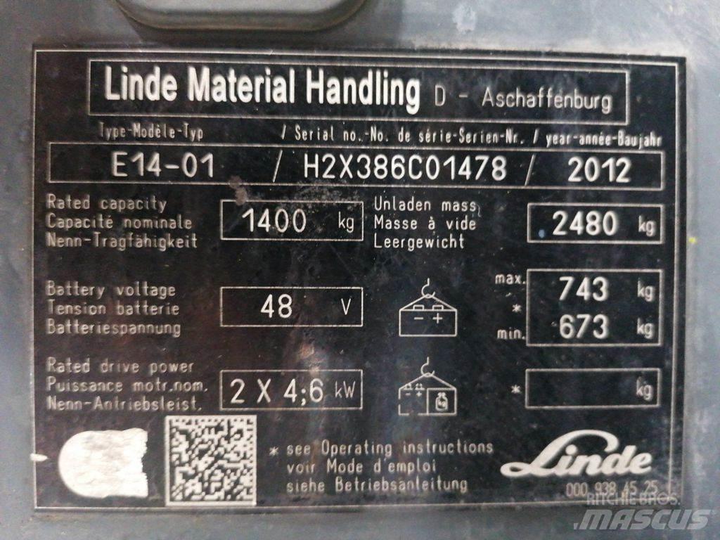 Linde E14-01 Carretillas de horquilla eléctrica