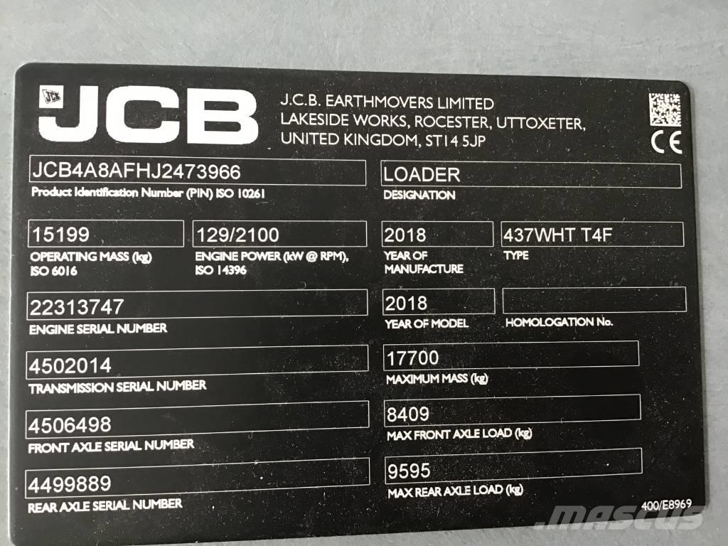JCB 437 WHT Cargadoras sobre ruedas
