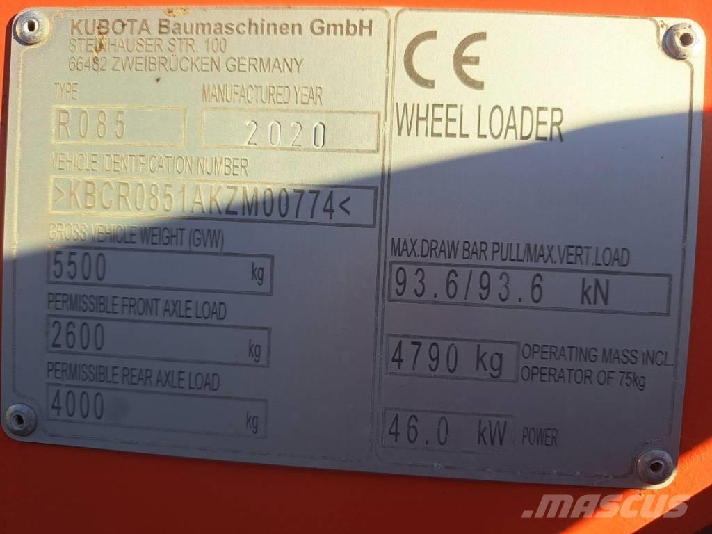 Kubota R 085 Cargadoras sobre ruedas
