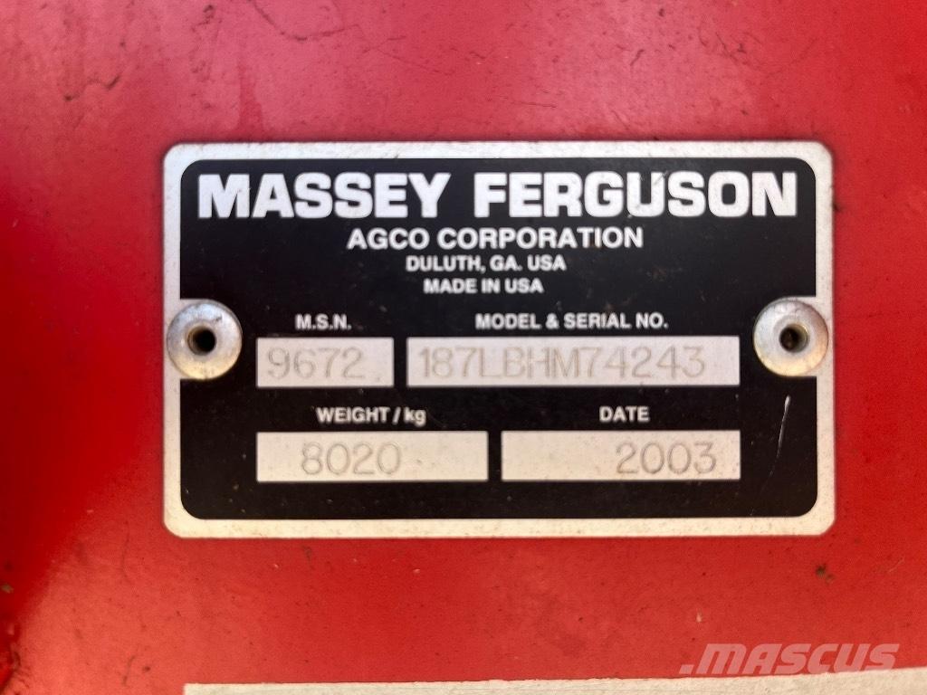 Massey Ferguson 187 Empacadoras cuadradas