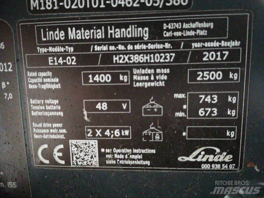 Linde E14-02 Carretillas de horquilla eléctrica