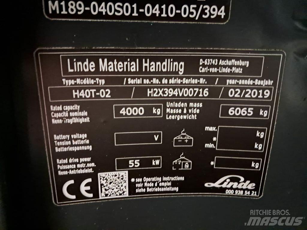Linde H40T-02 Carretillas LPG