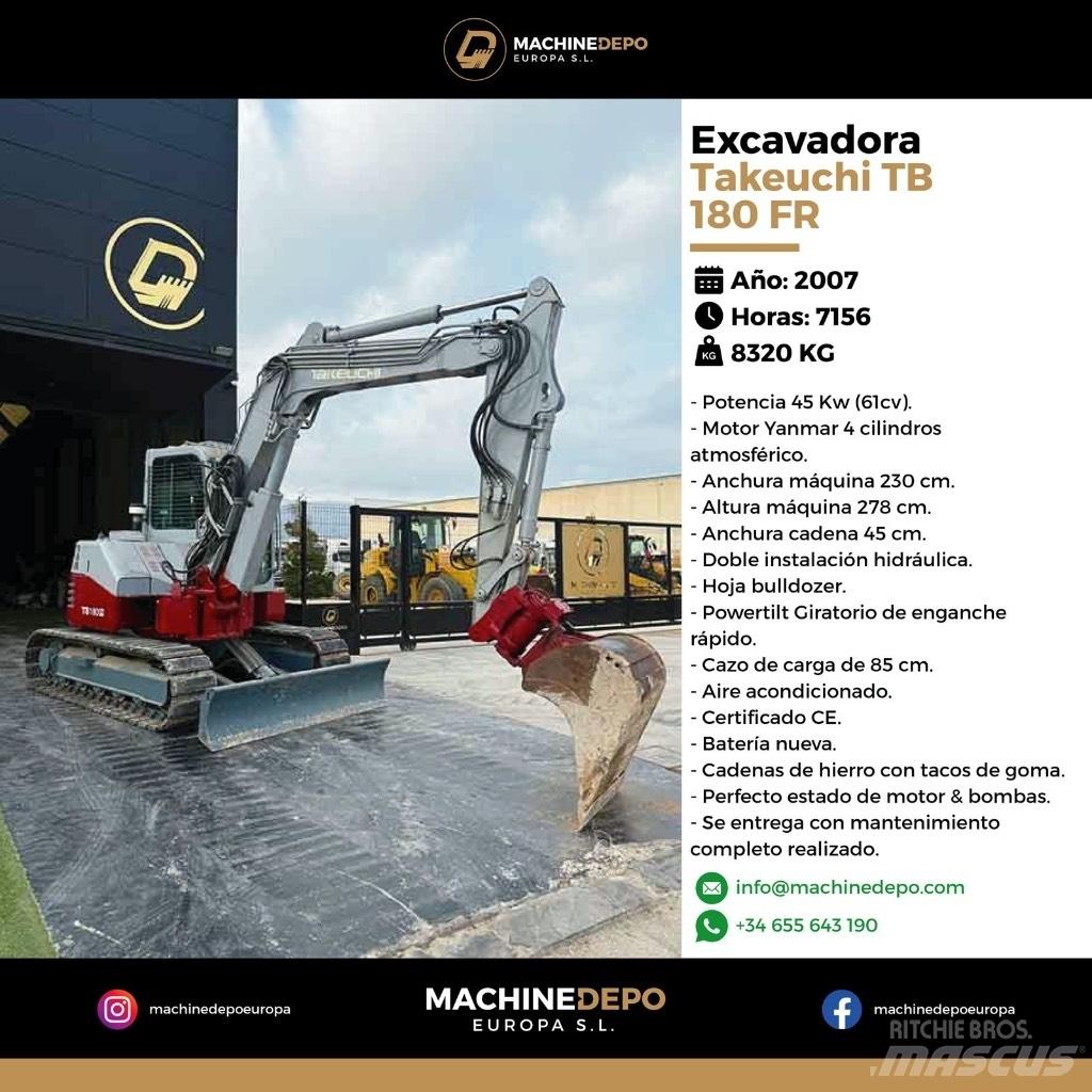 Takeuchi TB 180 FR Excavadoras 7t - 12t