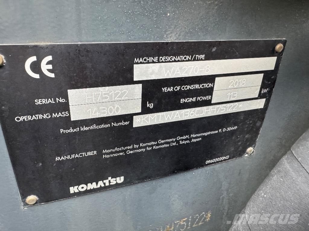 Komatsu WA 270-8 Cargadoras sobre ruedas